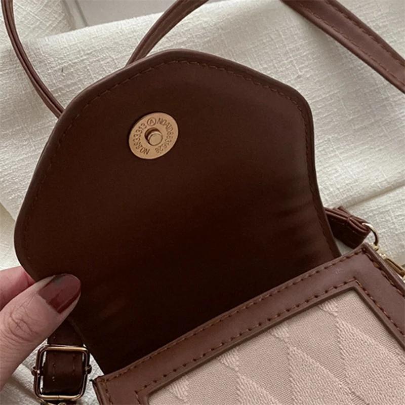 Fashion Mobile Phone Bag for Women Phone Pocket PU Leather Handbags Shoulder Bag Lady Crossbody Bags Small Bags for Phones