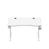Bureau Gaming - HUZARO - HERO 2.5 - LED RVB - Blanc - 120x60x75cm - Pratique Et Robuste