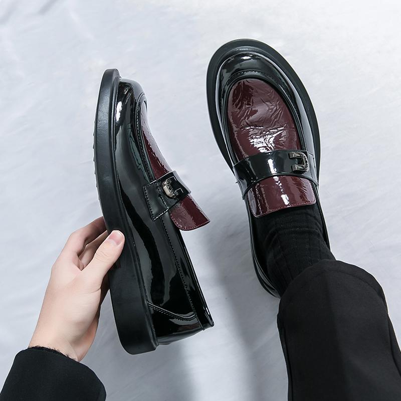 Fashion Men's Leather All-match Loafers Slip-On Male Casual Shoes Comfortable Driving Moccasins for Men Fashion Breathable Men's Flats