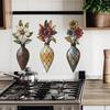 Kreative Vintage Vase Wandaufkleber Selbstklebend Abnehmbar für Schlafzimmer Wohnzimmer Hintergrund Heimdekoration