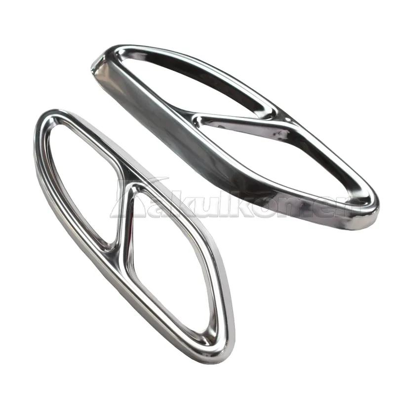 Fit For Mercedes Benz A B C E GLC GLE Class W176 W246 W205 W213 AMG Car Styling Stainless Steel Exhaust Pipe Cover Trim