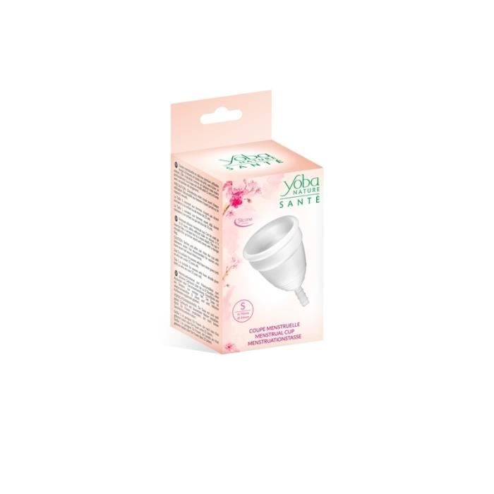 Coupe Menstruelle - Yoba - Taille S - Silicone Blanche - Confortable - Écologique - Mixte