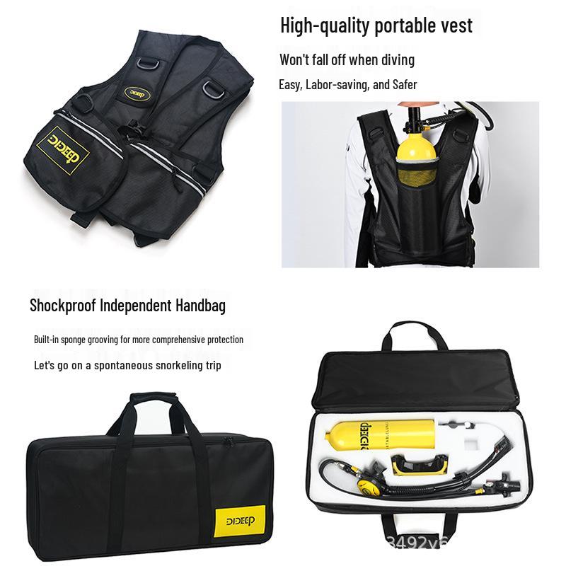 DIDEEP X5000Plus 2L Scuba Snorkeling Gear Oxygen Tank