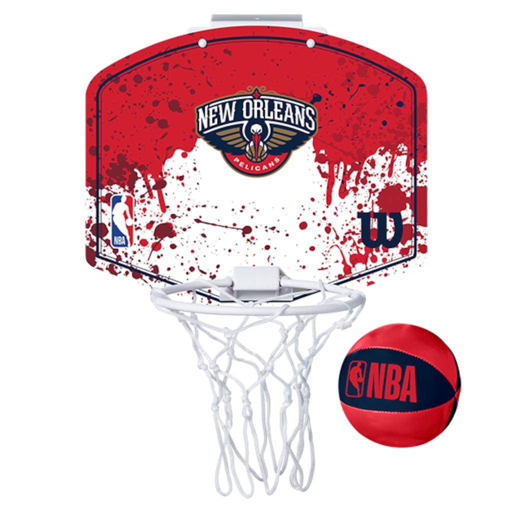 Wilson NBA Team New Orleans Pelicans Mini Hoop, Unisex Red Basketball Backboard
