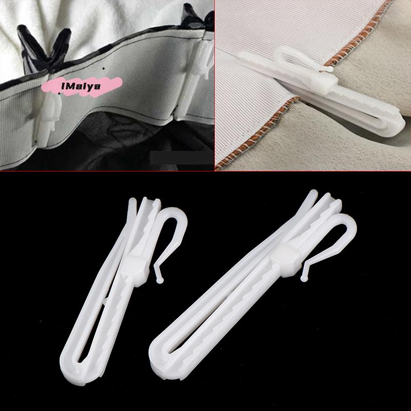 M-10Pcs Curtain Hanging Hooks Adjustable hook Ring Window White Curtain Hook Holder For Home Curtain High Quality 8.5CM/7CM