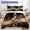 Musical Note Score Pattern Bedding Uilt Set Uilt Cover Pillowcase Home Decoration Birthday Gift (1 * Duvet Cover + 2 * Pillowcase Without Core)