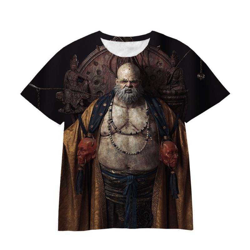 Wukong Cartoon Game 3D Digital Printed Loose Casual T-shirt