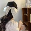 Black Womens Temperament Barrettes Princess Girls Sweet Elegant Bow Hairpins  Satin Large Hair Clips Party Headdress