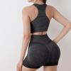 Naadloze Hoge Taille Yoga Set: Billenliften Sportbeha & Shorts
