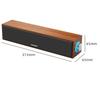 Neuer Langes Streifen USB Kabelgebunden Bluetooth Doppel-Lautsprecher Kleiner Holz-Lautsprecher Computer Notebook Soundbar Schreibtisch Schwerer Bass