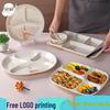 Autumn Grass Melamine Compartment Plate - Durable Dining Tableware for Restaurants, Schools, and Canteens