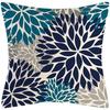 BetterJonny Cushion Cover Scandinavian 45x45cm Blue 4 Pieces Linen Floral Pattern Sofa Interior Decoration Back Cushion Cover Sat Futon Cover