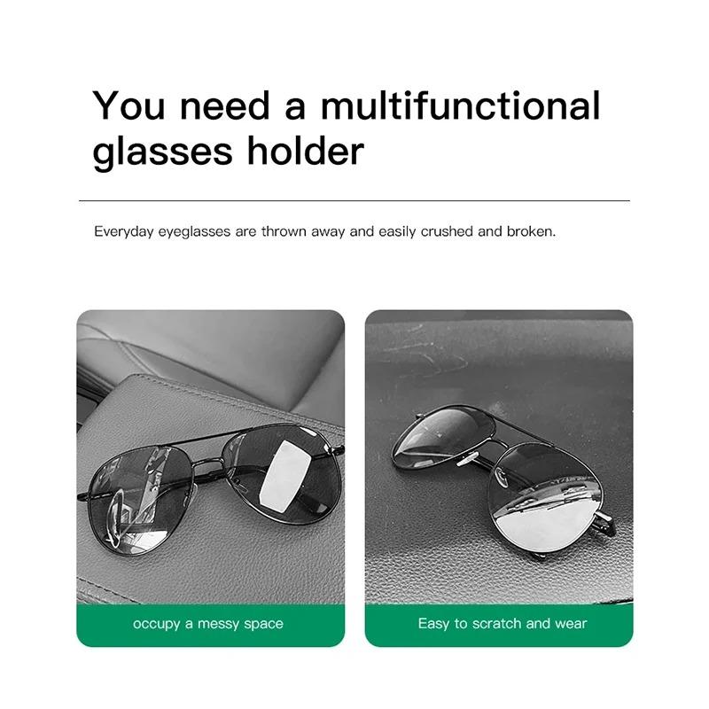 GPHX4 Car Interior Sun Visor Eyeglasses Holder Sunglasses Clip For Alfa Romeo Giulietta Mito Giulia Stelvio Brera 147 156 Accessories