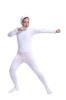 Omoshiro Club Zentai XXS Fits 120cm To 130cm Open Kigurumi Costume, Full-Body Suit, White, Children's Size, Tall, Face, (SS03-2H)