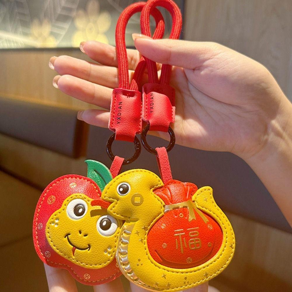 

Hanging Snake Dolls Backpack Decor Creative Cartoon Snake Pendant Chinese New Year Style A