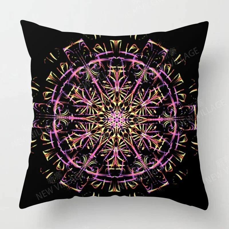 Fall Home Decor Autumn Living Room Throw Pillow Cover Sofa Boho Cushion Cover Mandala
