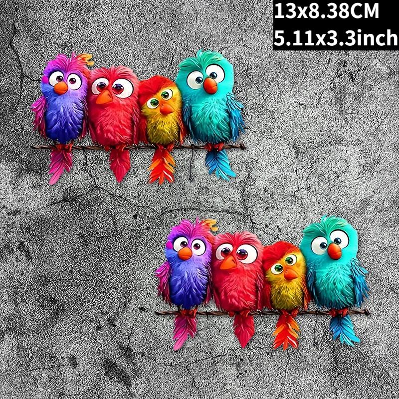 

2PCS Cute Cartoon Birds Window Stickers Waterproof for Room BedRoom Wall DIY Glass Door Self-adhesive Universal Vinyl Decals