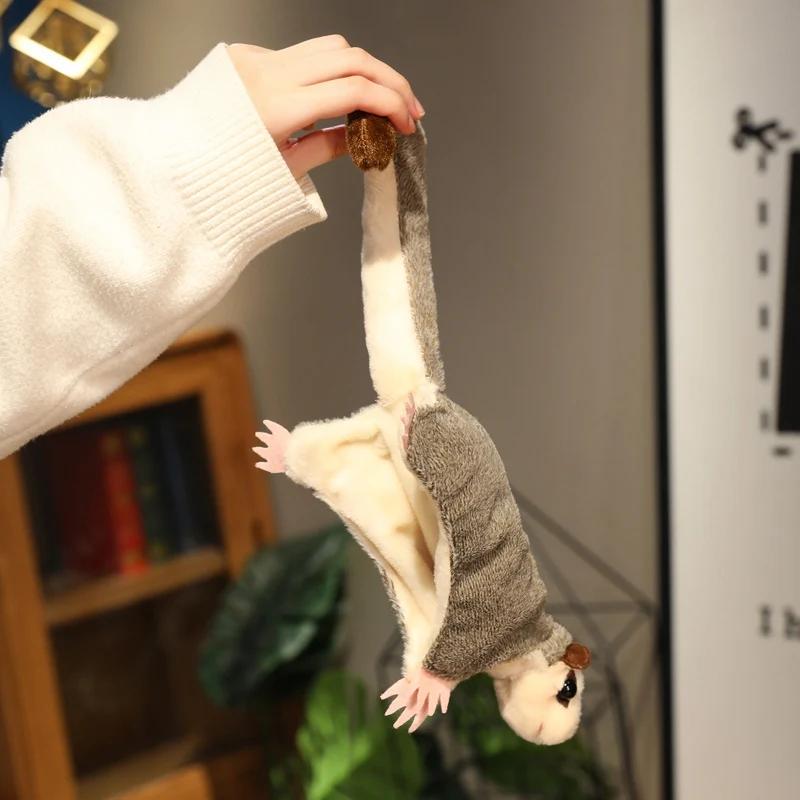 New Super Cool Flyling Sugar Glider Plush Toys Cozy Soft Flying Squirrel Toys Cute Hand Center Pets Funny Gift To Kids