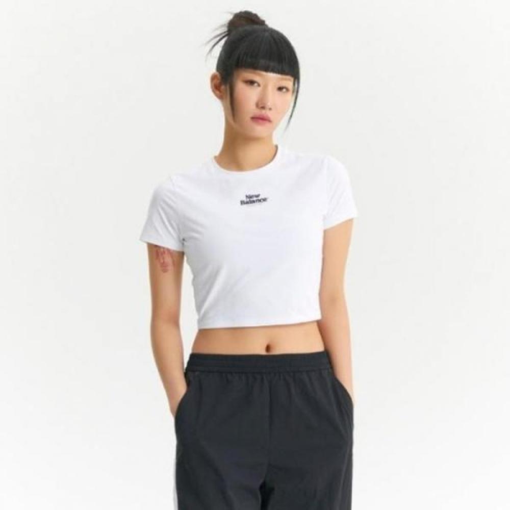 

New Balance Sleeve Tee Semi Crop Short Sleeve Tee Nbnee2w422 10 85(S)