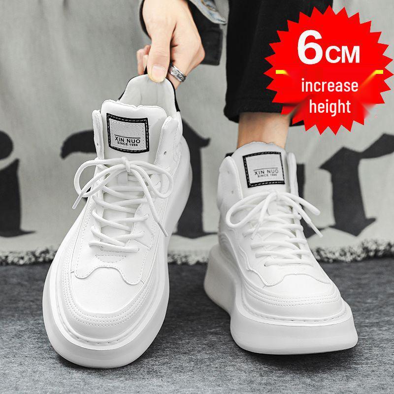 Men's Trendy High-Top Winter Shoes: Casual, Wear-Resistant, Thick Sole Sports Sneakers