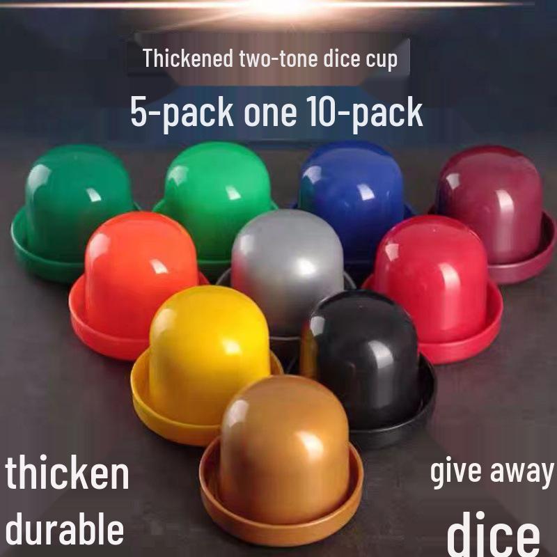 Nightclub & Bar Dice Cup Set: 10 Dice Shaker & Color Sieve Cups for KTV
