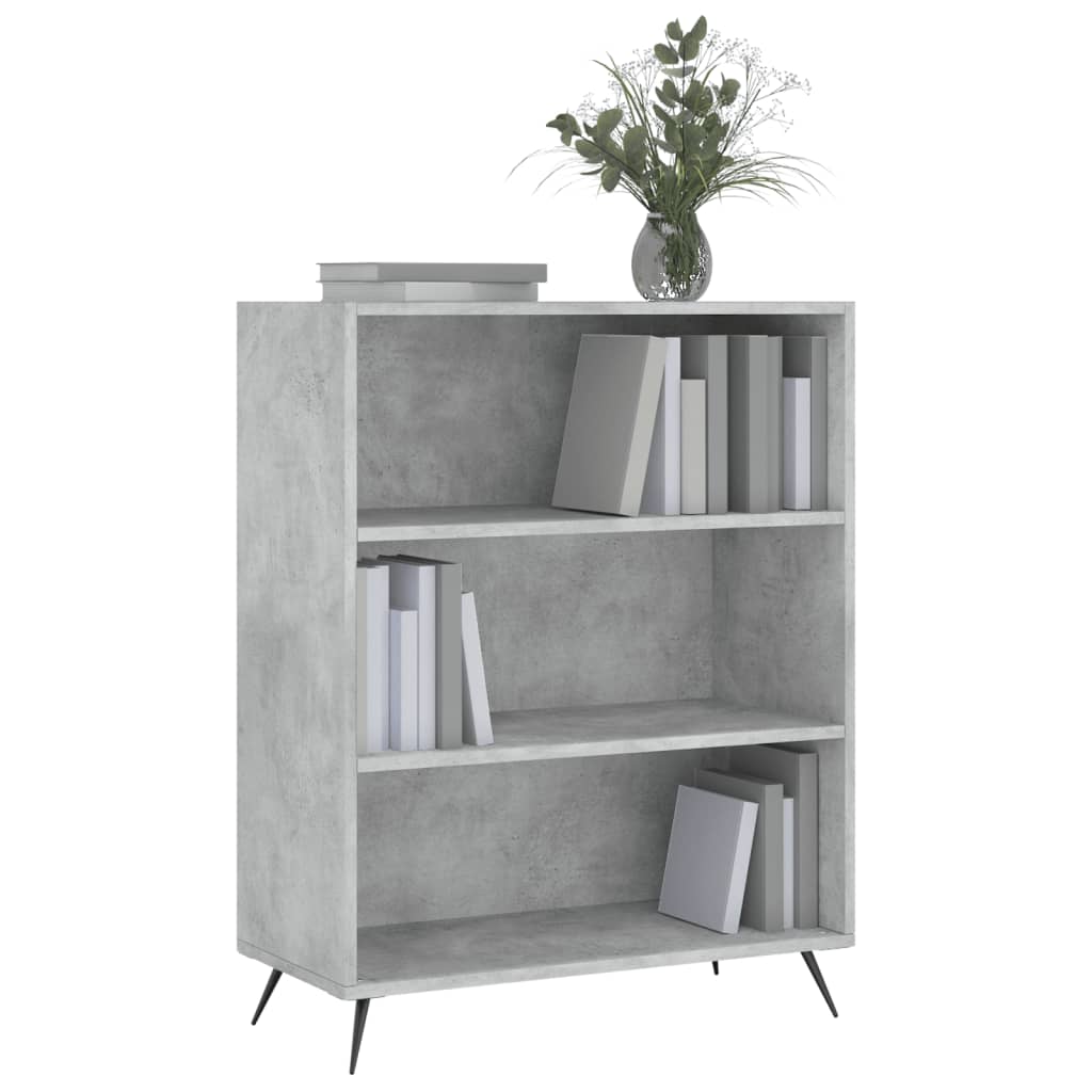 Vidaxl Regał, Szarość Betonu, 69,5X32,5X90 Cm, Materiał Drewnopochodny