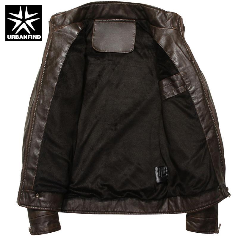 Fashion Men Jackets Winter PU Leather Jacket Slim Style Motor Handsome Coats Pocket