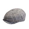 New Style British Style Forward Hat British Beret Deep Brim Hat Showing Face Small Japanese Painter Hat Octagonal Hat Plaid Trend