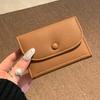 Elegant Lychee Grain Coin Purse Ultra Thin PU Leather Card Holder Women Short Wallet  Outdoor