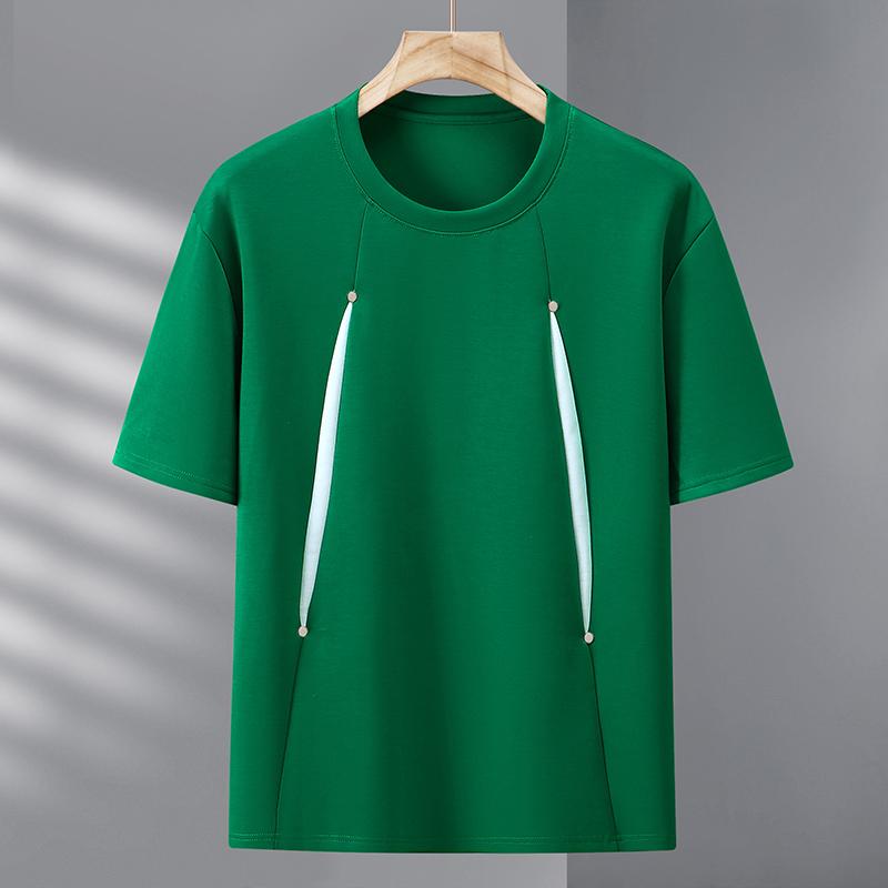 Mote Oversized T-skjorte for Menn i Store Størrelser 4XL-11XL Sommer Topper Casual Kortarmet T-skjorte Sommer Herreklær