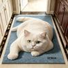 Pet Themed Animal Shaped Carpet 3D Printed Diatom Mud Mat Cat-Shaped Area Rug  Home Floor Decor
