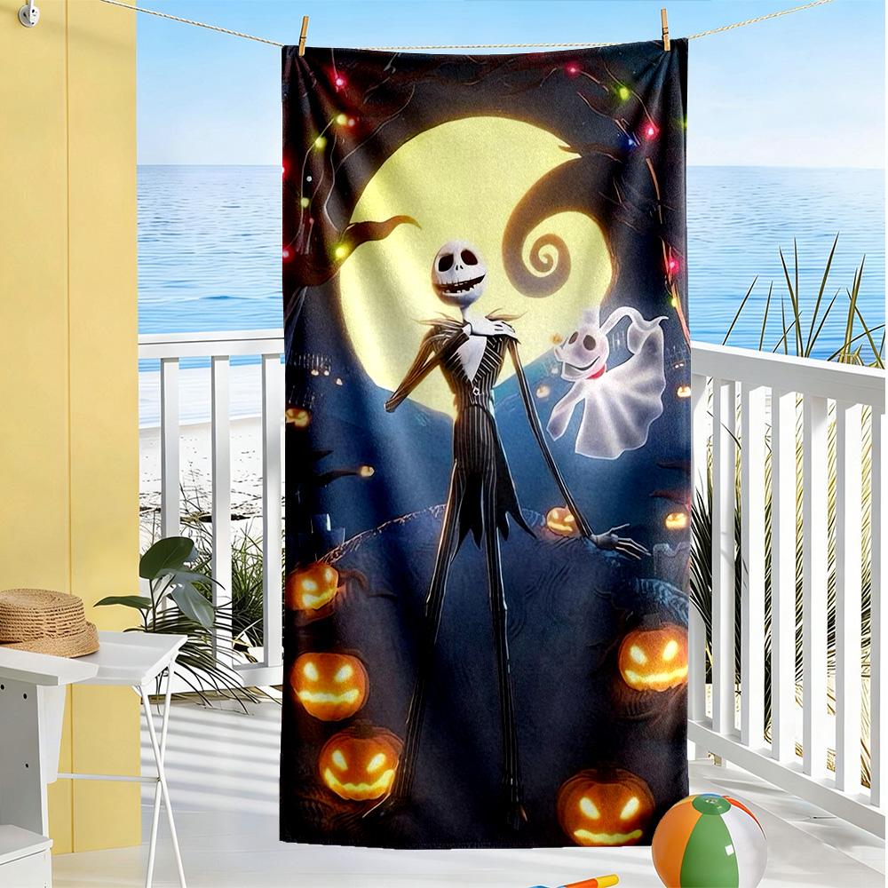 Halloween Beach Towel Soft Durable Quick-Dry Comfortable Lightweight