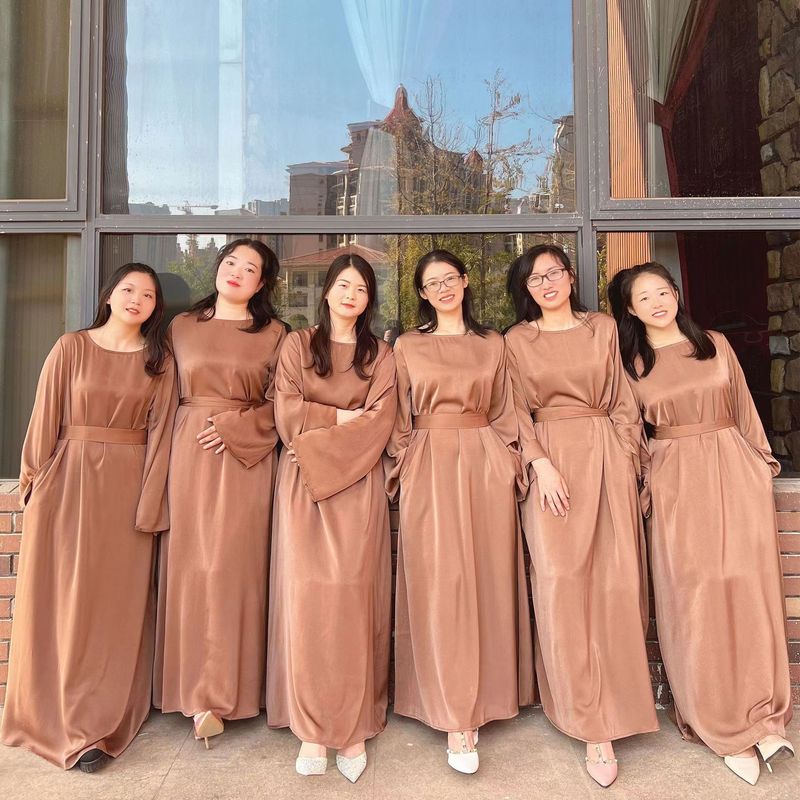 

Fashion Style Pure Color Tied Waist-Tight Dress Party Dress Bridesmaid Dress Lace up Waist up Dress Brown 2XL