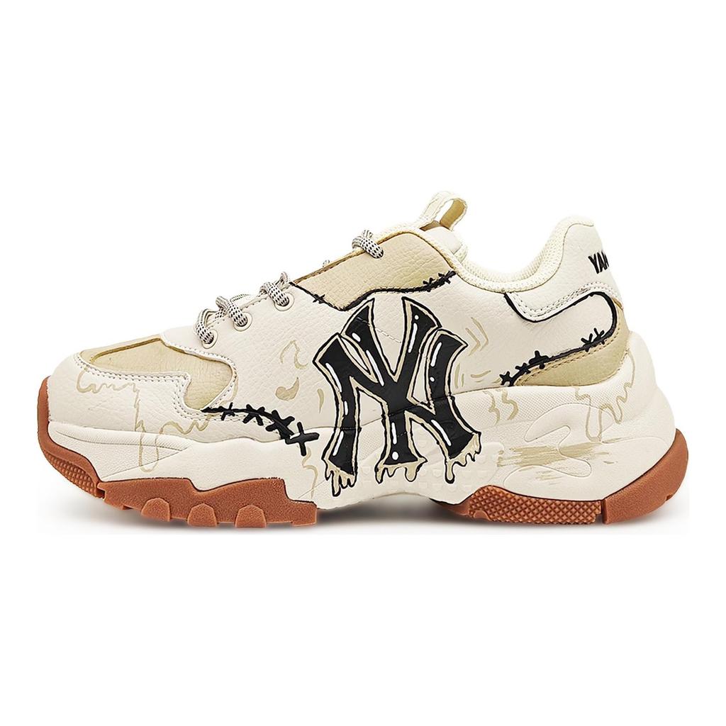 MLB Slip Resistant Support Low Top Chunky Sneakers Unisex Beige Brown Black 3ASHBNA3N-50CRS(Team131-1)