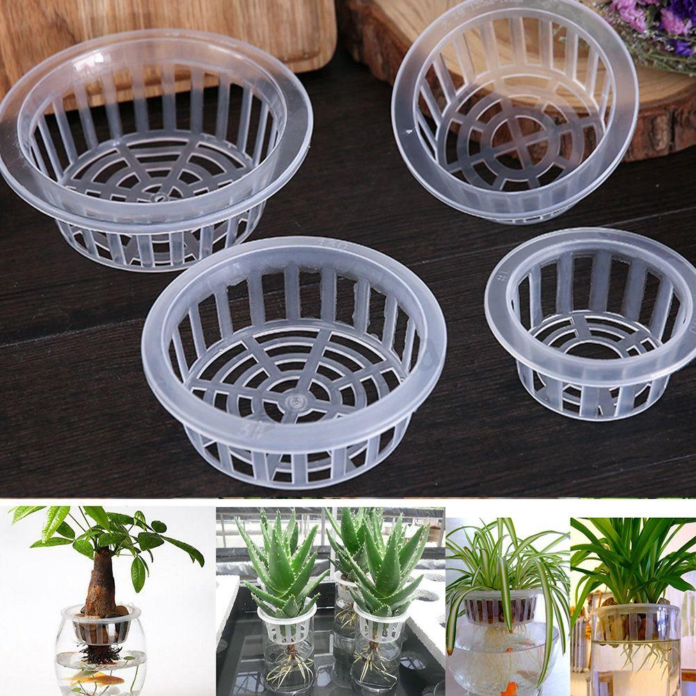 2Pcs Garden Supplies Flower Pot Aquarium Plant Culture Blue Plants Growth Mesh Net Cloning Plastic