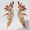 1Pair Phoenix Embroidery Patch Wedding Dress Costume Sew On For Clthing Applique