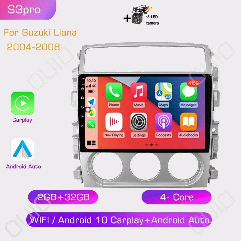 2din Android10 Car Radio Multimedia Player Carplay Auto GPS Navigation DSP BT RDS For Suzuki Liana 2004 2005 2006 2007-2008