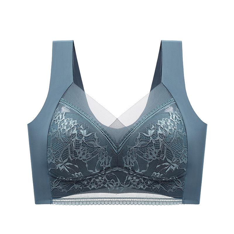 884 Lace Seamless Push-Up Bra for Women - Wirefree, Anti-Sag, Plus Size, Breathable, Thin Vest Design