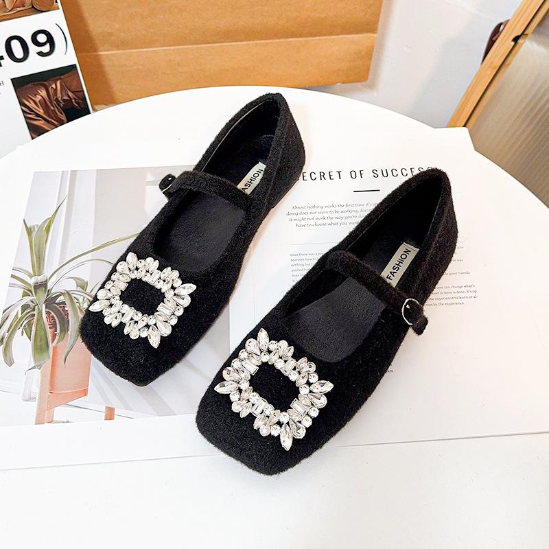 

Шерстяная шапка-бини женская зимняя ретро туфли Мэри Джейн носить легкий рот нежный ветер толстый каблук одинарные туфли женские 40