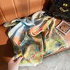 Spring New Fresh Flower Silk Crepe Satin Printed Silk Scarf Women's Fashion Versatile Mulberry Silk Small Square Scarf