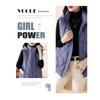 Spring and Autumn Jacket Down Cotton Vest for Women, Temperament Stand Collar Cotton Jacket Short Shoulder Down Vest