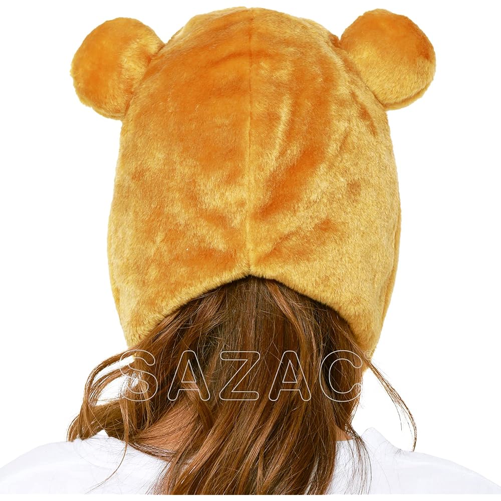 Sazac Rilakkuma Costume Cap Soft Plush Design for Adults and Kids