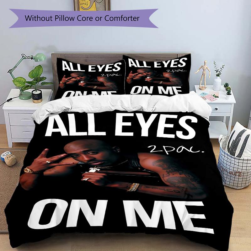 2Pac'S Iconic Pose Print 3Pcs Bedding Setduvet Cover With 2 Bedropillowcase Home Birthday Gift