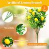 1/3Pcs Lemon Branches with Fruit Artificial Green Plants Fresh Home Decoration Photo Props Plastic Fruit Flower Arrangement