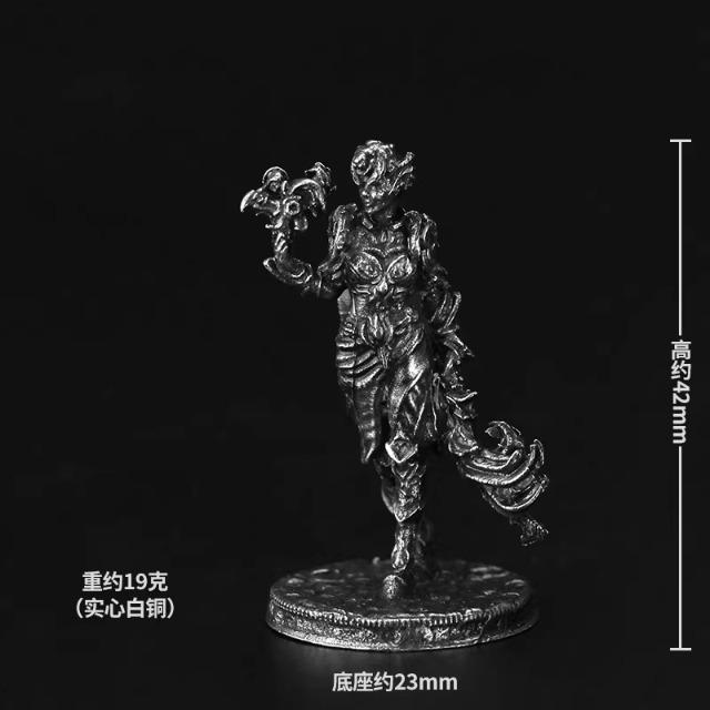 Bronze Metal Disaster Land Ancient Samurai Model Handmade Toy Table Game Decoration Male Gift Figure Statue Table Decoration
