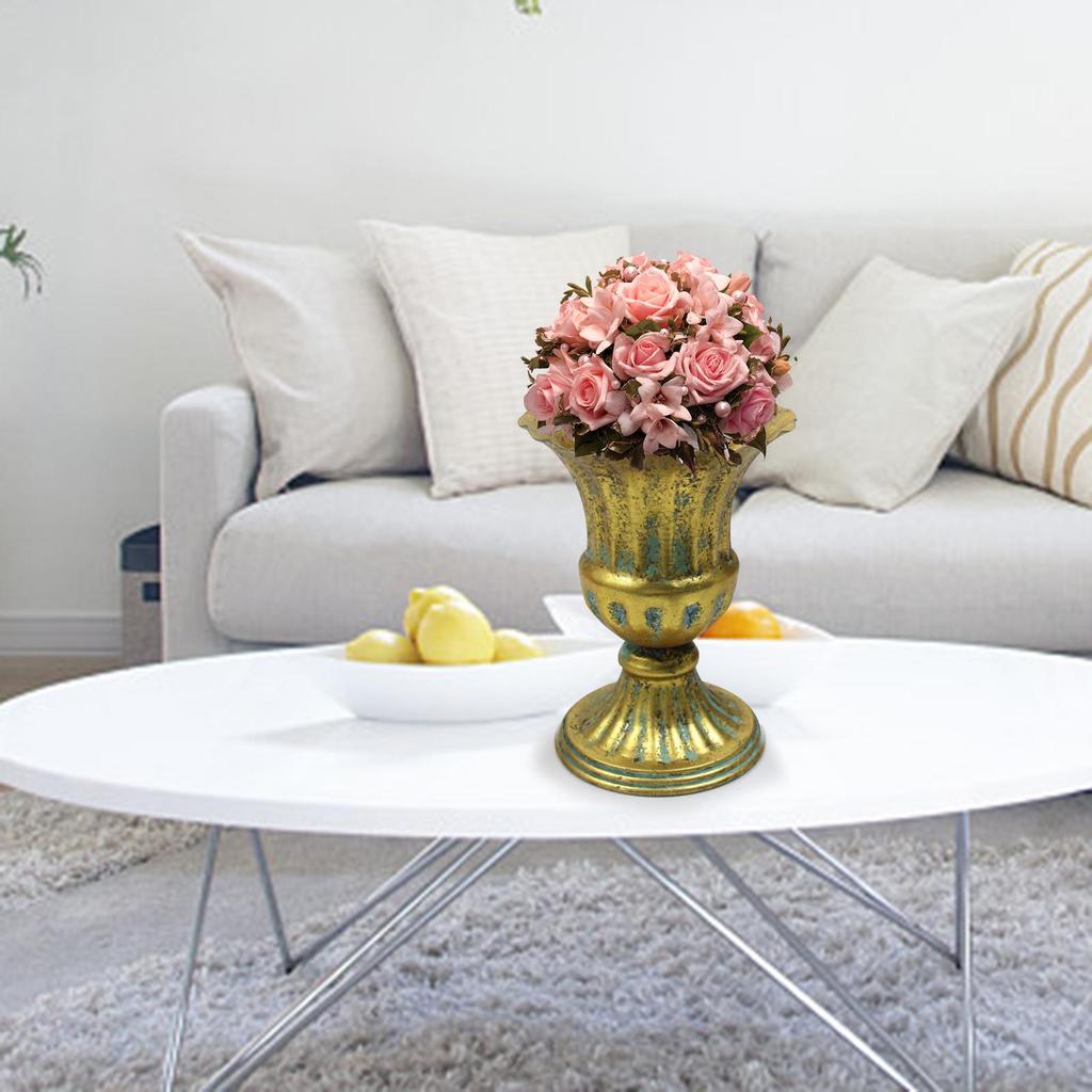 Vintage Metal Statue Vase Plant Pot Planter Flower Vase Table Dried Flower Home Centerpieces for Wedding,Party,Office Decor