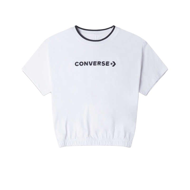 

New Converse Crop Tops Women s White 10024771-A04 M