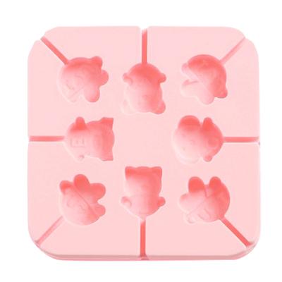 Silicone Fruit Shape Lollipop Mold Soft Safe Animal Fruit Party Cake Shape Fondant Mold Making Lollipop Chocolate Candy Mold
