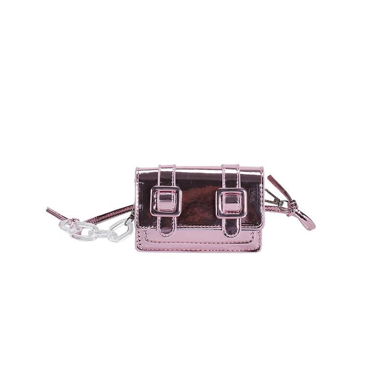 

2024 small bag women s bag spring new simple and versatile shoulder messenger bag retro Hong Kong style small fresh messenger bag рожевий