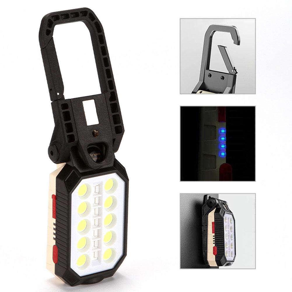 LED COB Work Light USB Rechargeable Magnetic Lantern Flashlight for Outdoor Hunting Camping Hiking Night Riding